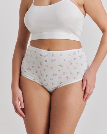 Pretty Secrets (7 Pack) Cotton Full Fit Brief Knickers Ditsy Floral