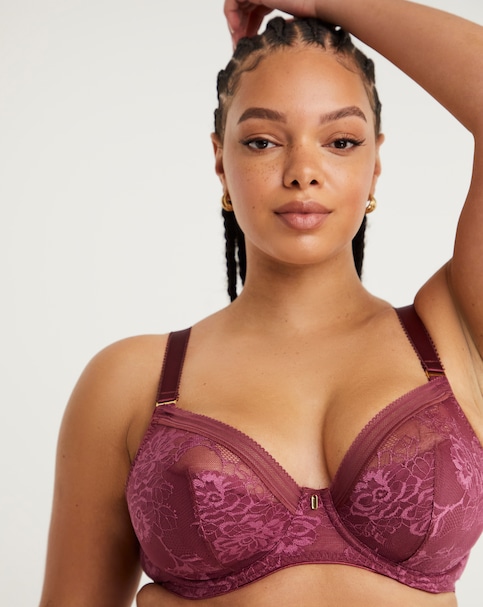 Fantasie Fusion Lace Plunge Wired Bra Rosewood