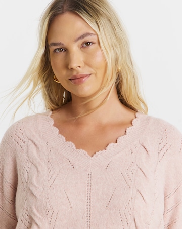 Simply Snug Pink Scallop Edge Pointelle Jumper
