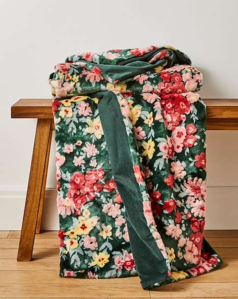 Ditsy Floral Faux Fur Throw