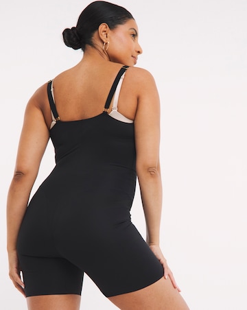 Figleaves Smoothing Shaping Wear Your Own Bra Thigh & Body Slimmer Black