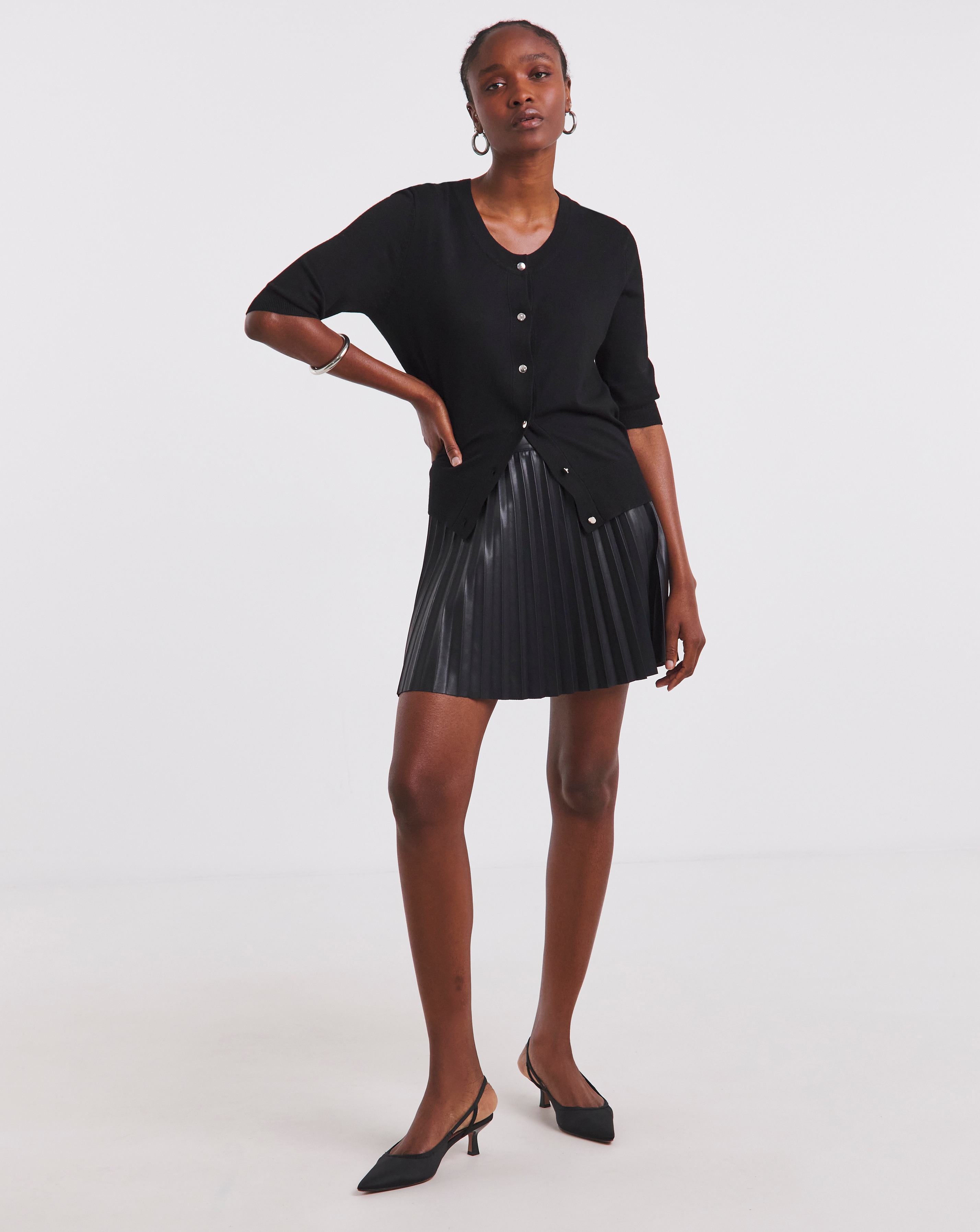 Simply Be Pu Pleated Mini Skirt | Fashion World