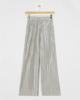 Joanna Hope Metallic Plisse Wide Leg Trousers