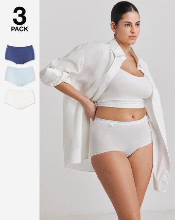 Sloggi (3 Pack) Basic Maxi Cotton Knickers Blue Multi