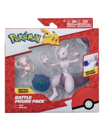 Pokemon Figure 2 Pack - 4.5in Mewto & 2in Mew