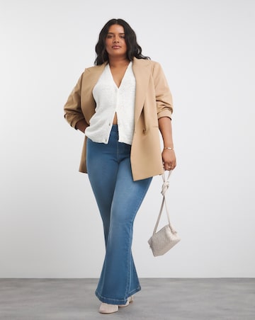 Simply Be Erin Mid Blue Pull On Bootcut Jeggings