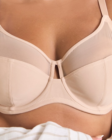 Pretty Secrets (2 Pack) Maisie Mesh Minimiser Wired Bras (D-J) Black/Almond