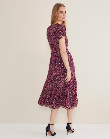 Phase Eight Azalea Ditsy Short Sleeve Midi Dress