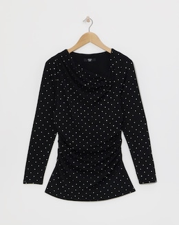 Joanna Hope Jersey Top With Studs