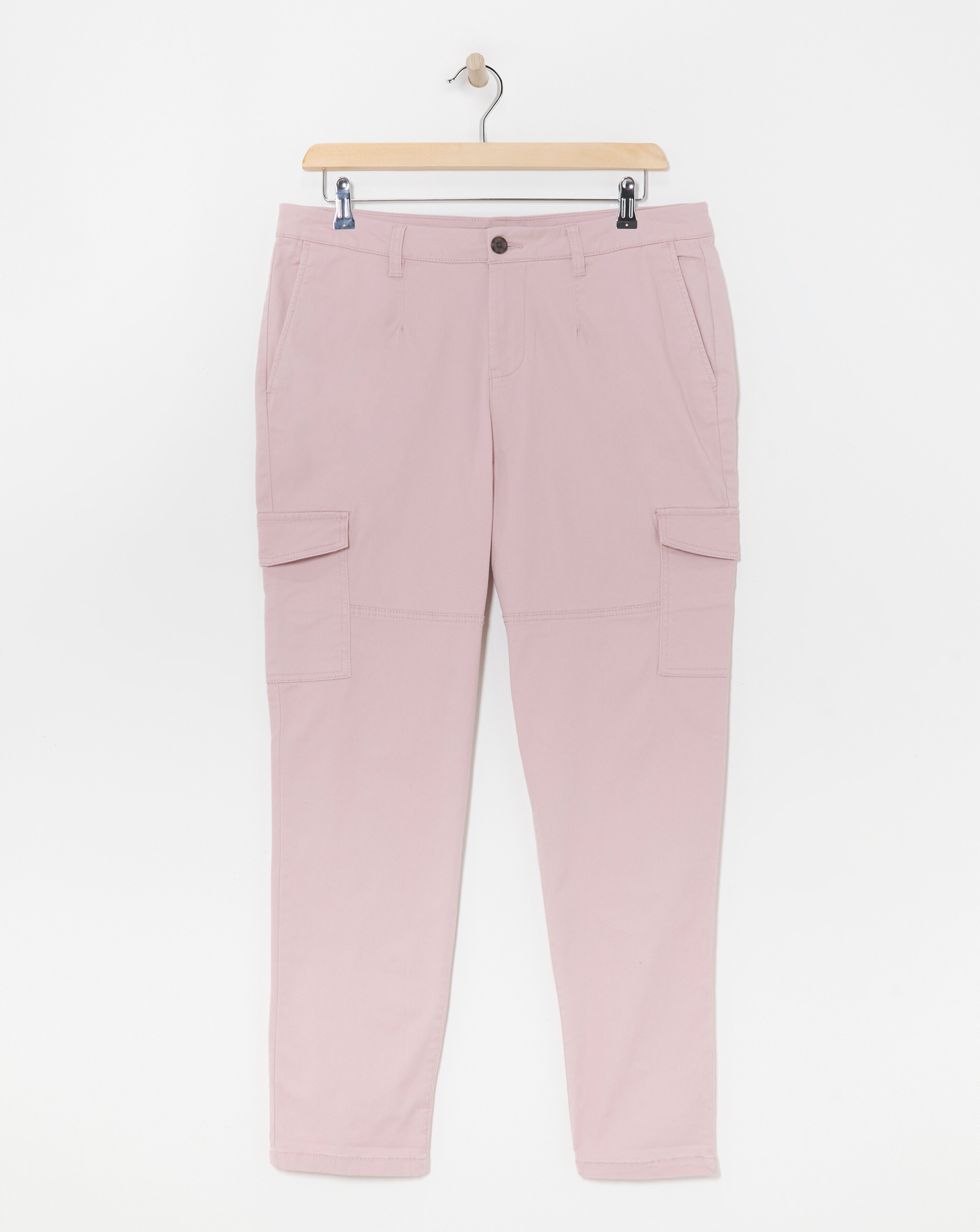 Blush Stretch Utility Tapered Chino Trousers
