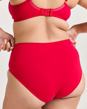 Pretty Secrets (2 Pack) New Sarah Cotton Full Fit Brief Knickers Navy/Red