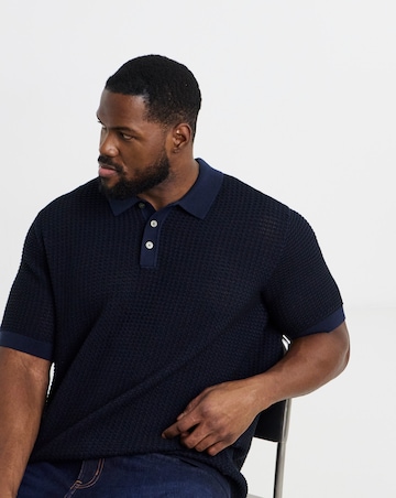 Jack & Jones Premium Kingsley Knitted Polo - Navy
