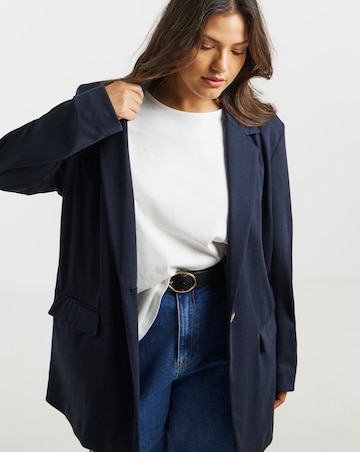 Ponte Navy Workwear Blazer