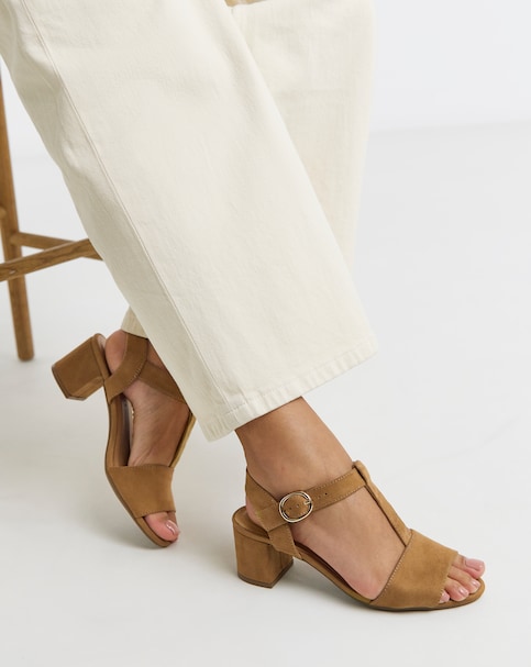 Jamie T Bar Heeled Sandals - Extra Wide Fit (EEE)