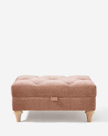 Julipa Colston Chenille Buttoned Storage Footstool