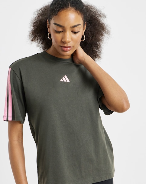adidas 3 Stripe Boyfriend T-Shirt