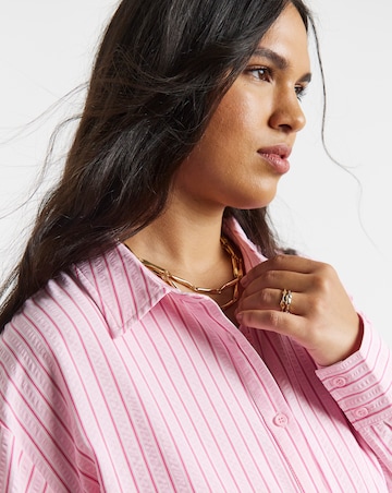 Boxy Striped Seersucker Shirt