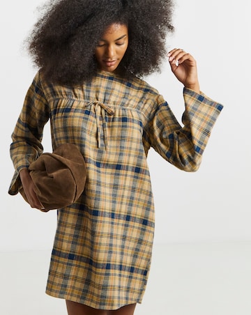 Native Youth Gingham Mini Dress with Tie Detail