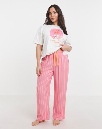 Simply Be Sunset Lover Stripe Pant Pyjama Set