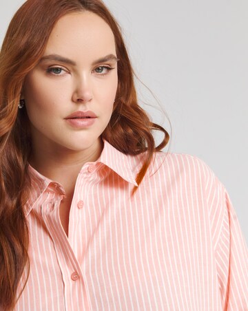 Apricot Striped Relaxed Long Sleeve Shirt