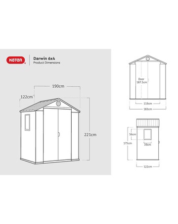 Keter Darwin 6x4 Double Door