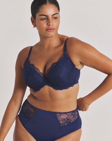 Pretty Secrets (2 Pack) New Ella Padded Plunge Wired Bras (B-G) Navy/White