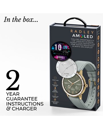 Radley Series 57 AMOLED Leather Silicone Strap Smart Watch - Eucalyptus