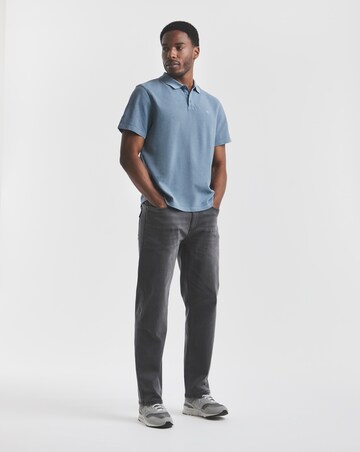 Union Garment Dyed Pique Polo- Dark Stone