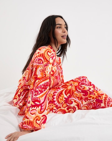 Figleaves Floral Gown With Bag And Eye Mask