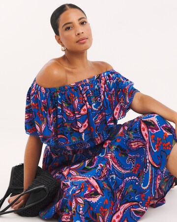 Maxi Bardot Beach Dress