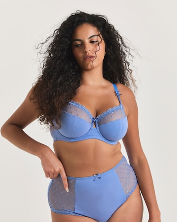 Pretty Secrets (2 Pack) Rachel Embroidered Balcony Wired Bras (B-G) Pink/Blue