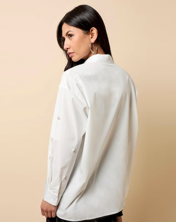 Little Mistress White Embellished Shirt