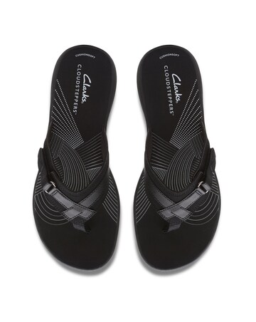 Clarks Black Cloudsteppers Brinkley Sea Sandals - Standard Fit (D)