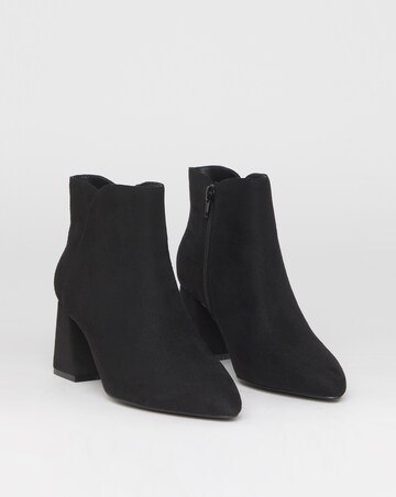 Salsa Pointed Block Heel Ankle Boots - Wide Fit (E)