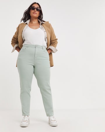 Duck Egg Blue Demi Mom Jeans