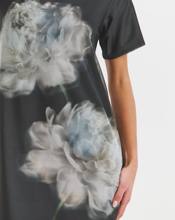 Flounce London Mesh Floral Midaxi Dress