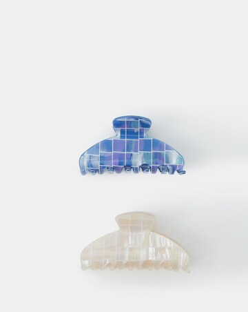 Accessorize 2-Pack Tile Resin Claw Clips