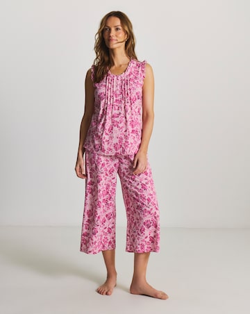 Julipa (2 Pack) Value Floral Culotte Pyjama Sets Pink Mix