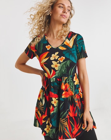 Joe Browns Tiered Tropical Jersey Tunic