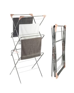 Beldray Pink &amp; Graphite Elegant 3 Tier Clothes Airer 15M