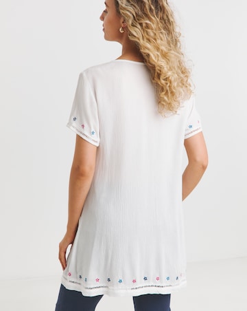 Joe Browns Embroidered Floral Crinkle Tunic