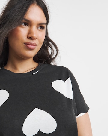 Simply Be Value Heart Print Pyjama Set