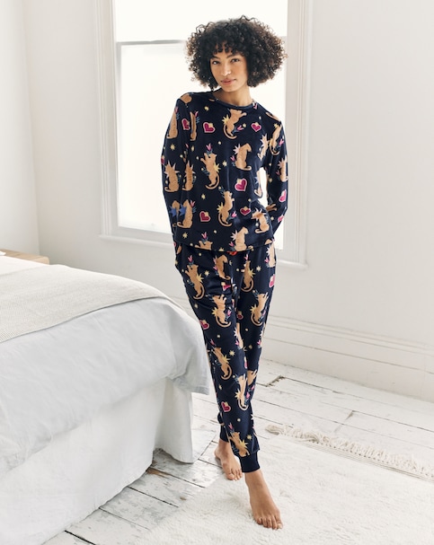 Chelsea Peers Fleece Crew Neck Pyjama Set