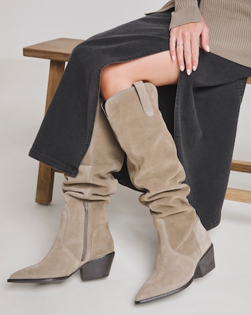 Kairo Suede Over Knee Multi Wear Western Boots - Wide Fit (E) & Super Curvy Calf
