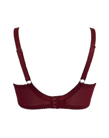 Pour Moi Hollywood Full Cup Wired Non Pad Side Support Bra Burgundy