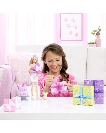 Barbie Party Unboxed Pet Birthday Series Doll & Accessories, Birthday Bows Set