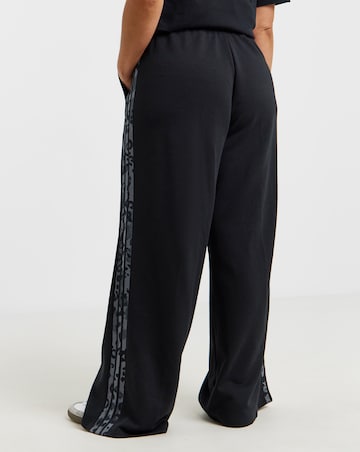 adidas Wide Leg Leopard Print 3 Stripe Jogger