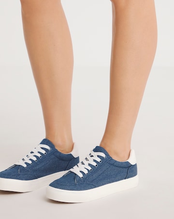 Millie Classic Lace Up Trainers - Wide Fit (E)