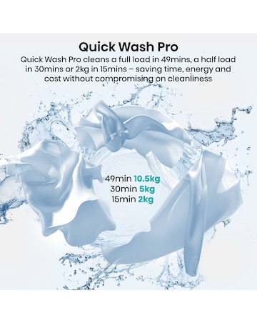 Hisense KitchenFit 5i Series WF5I1045BBQ 10.5kg Washing Machine - Black