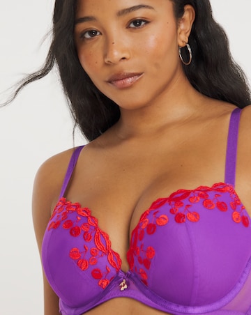 Ann Summers Cherry Kiss Padded Plunge Wired Bra Bright Purple